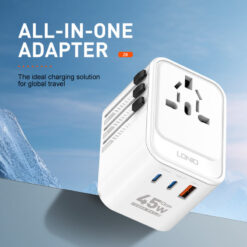3 USB Ports 45W GaN Travel Adapter Z8
